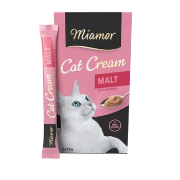 Miamor Cat Cream Pasta dla Kota Malt Cream Odkłaczająca ze Słodem 6x15g