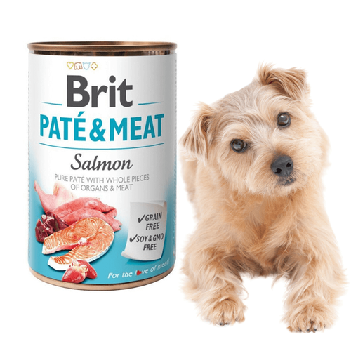 Brit Pate & Meat Salmon Mokra Karma dla Psa 400g