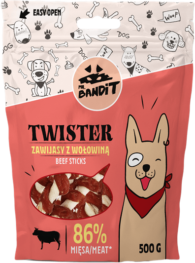 Mr. Bandit Twister z Wołowiną 500g