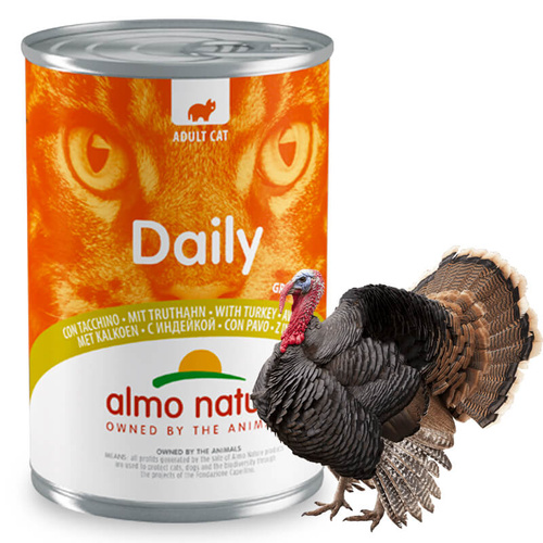 Almo Nature Daily Mokra Karma dla Kota z Indykiem 400g