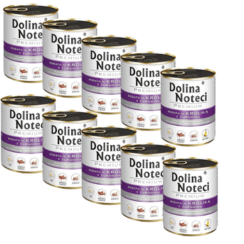 Dolina Noteci Premium dla Psa Królik z Żurawiną 10x800g