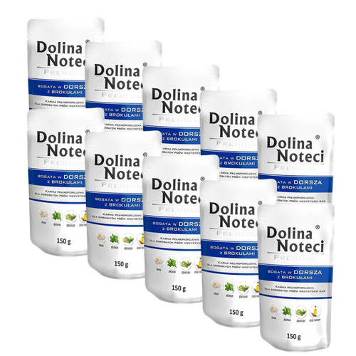 Dolina Noteci Premium dla Psa Dorsz z Brokułami 10 x 150g