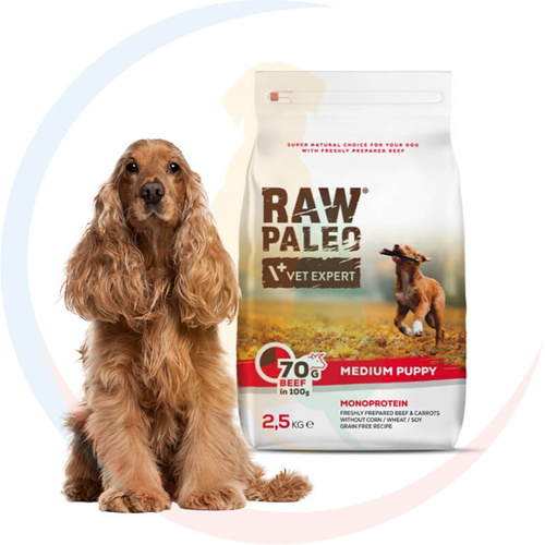 Raw Paleo Puppy Medium 2,5kg Beef