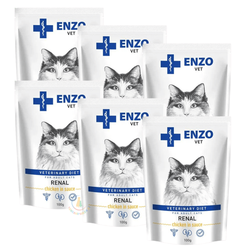 Enzo Veterinary Diet Renal Kurczak w Sosie dla Kota 6 x 100g