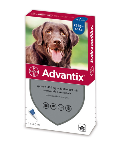 Advantix Krople Dla Psów 25-40kg 4 x 4ml