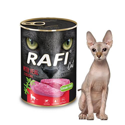 Rafi Cat Pasztet dla Kotów 400g Cielęcina