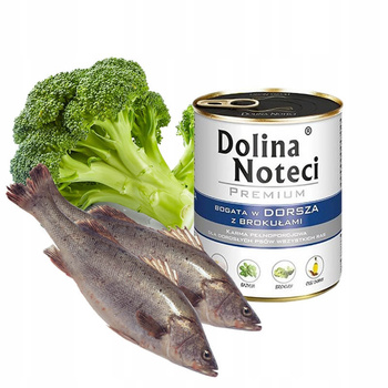 Dolina Noteci Premium dla Psa Dorsz z Brokułami 800g