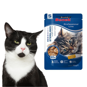  Super Benek Professional Line Cat Sterilised 100g