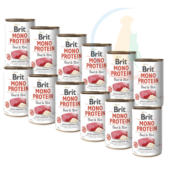 Brit Mono Protein Beef & Rice 12 x 400g