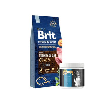 Brit Premium By Nature Light 15kg + Prize Flex Core 300g
