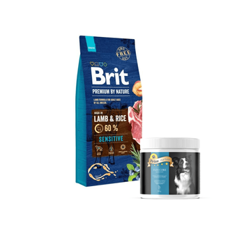 Brit Premium By Nature Sensitive Lamb 15kg + Prize Flex Core 300g