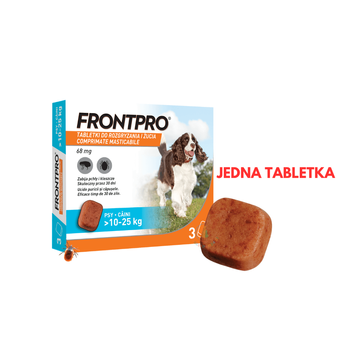 Frontline Frontpro Tabletka na Pchły i Kleszcze 10-25 kg 1 Tabletka