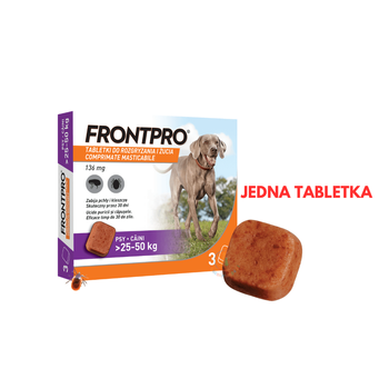 Frontline Frontpro Tabletka na Pchły i Kleszcze 25-50 kg 1 Tabletka