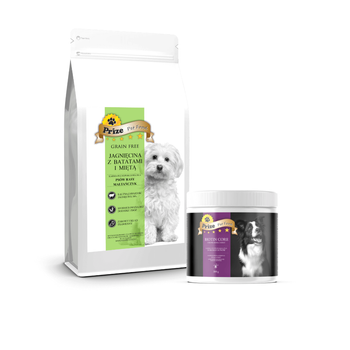 Prize Maltese Adult Jagnięcina 6kg + Prize Biotin Core 300g