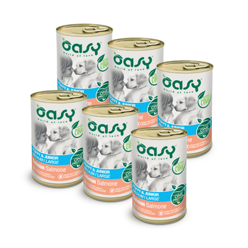 Zestaw Oasy One Protein Puppy&Junior Salmon 6 x 400g