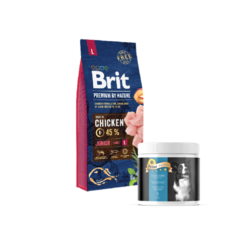 Brit Premium By Nature Junior Large L 15kg + Prize Flex Core 300g