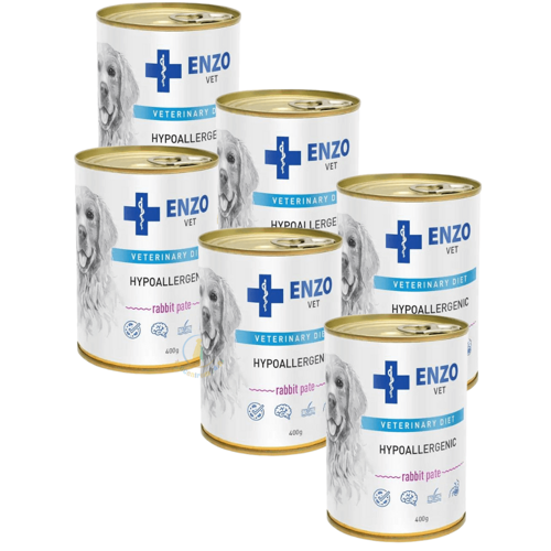 Enzo Veterinary Diet Hypoallergenic Rabbit Pate 6 x 400g