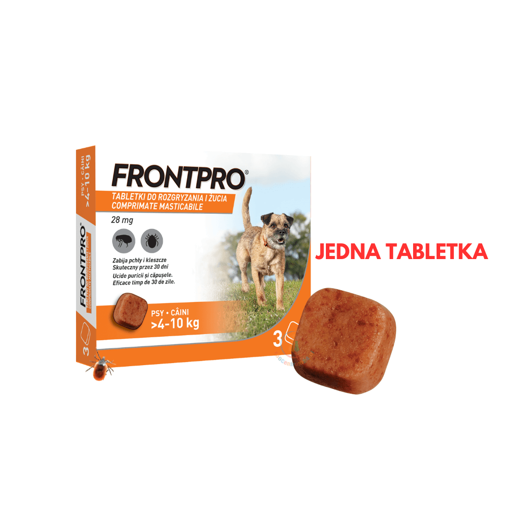 Frontline Frontpro Tabletka na Pchły i Kleszcze 4-10 kg 1 Tabletka