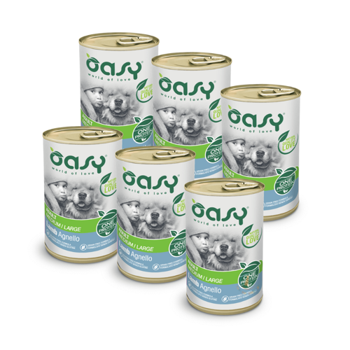 Zestaw Oasy One Protein Adult Dog Lamb 6 x 400g