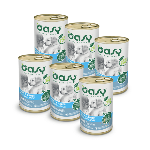 Zestaw Oasy One Protein Puppy&Junior Lamb 6 x 400g